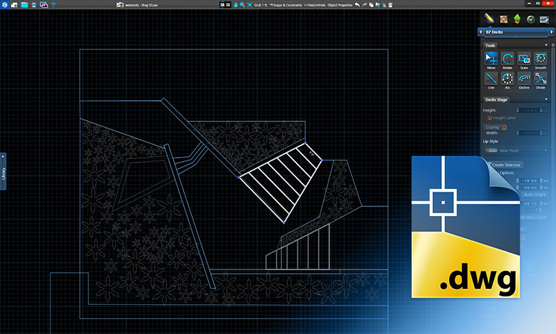 Export your designs to AutoCAD DWG files to share with others