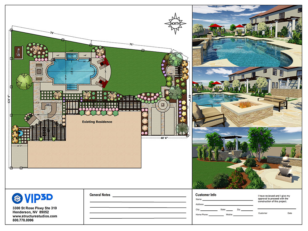 Pool and Landscape Design Software Construction Plans