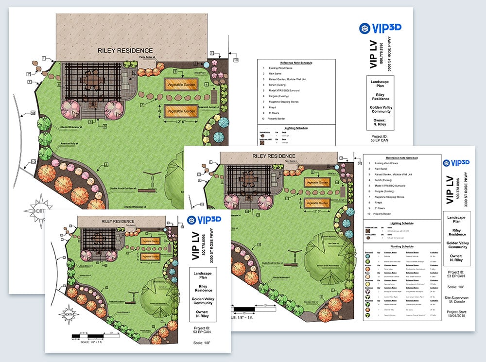 Construction Plans in Landscape Design Software - Vip3D
