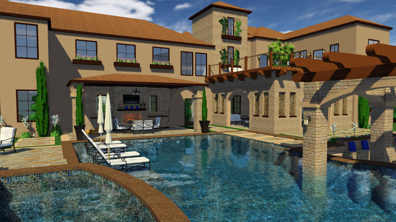 3D Swimming Pool Design Software Tuscan Estate