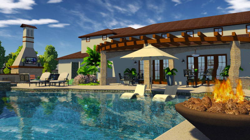 3D Swimming Pool Design Software California Residence