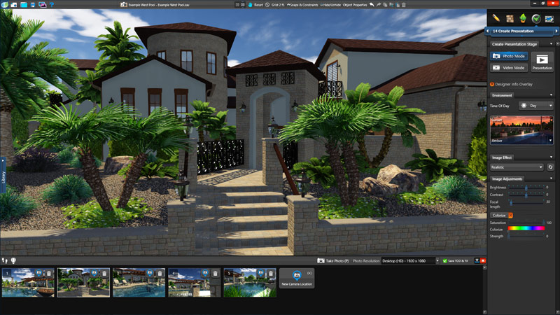 Pool and Landscape Design Software Photo Mode