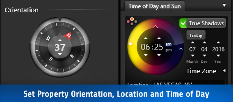 Set Property Orientation, Location and Time of Day