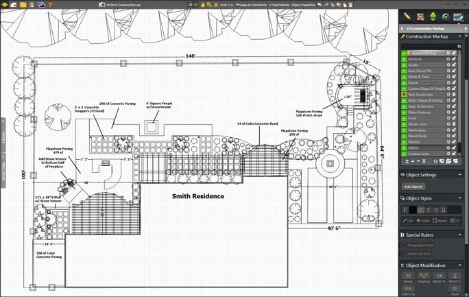 Garden Design Software Construction Plan
