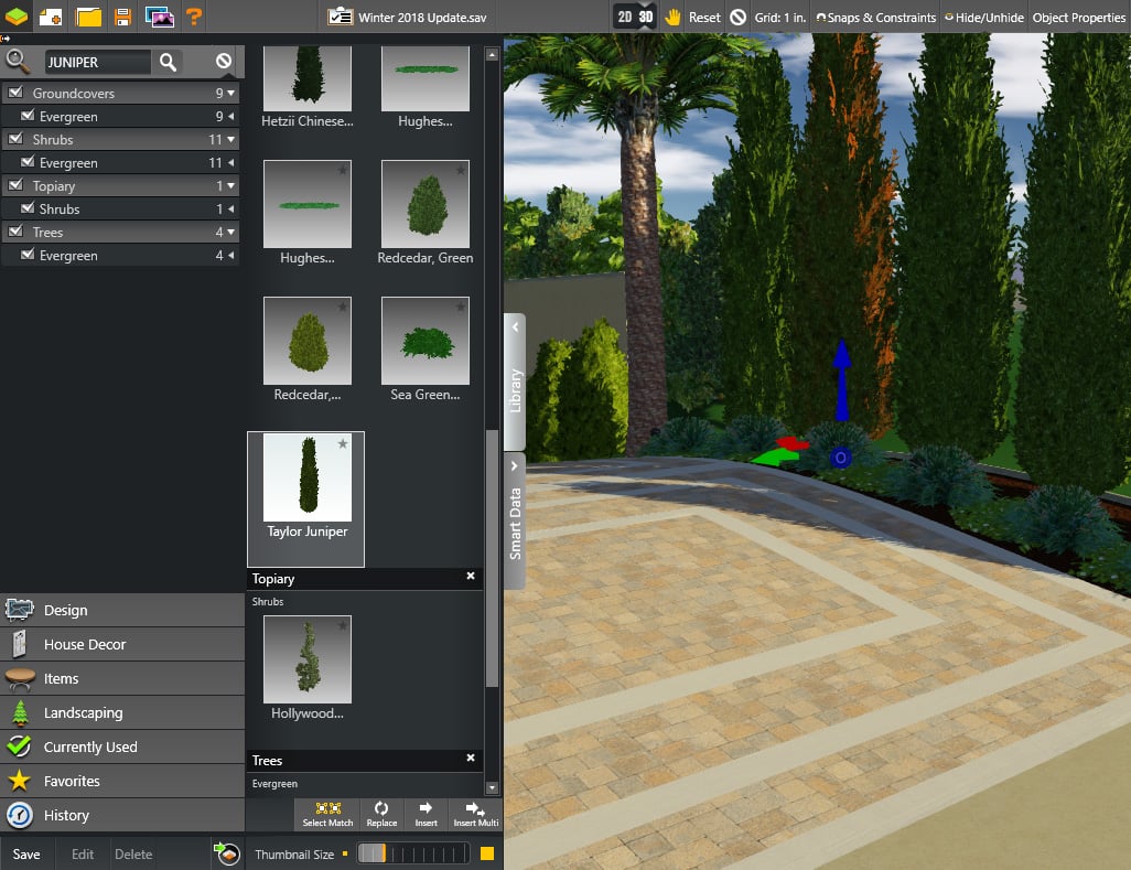 3D Landscape Design Tools Object Library