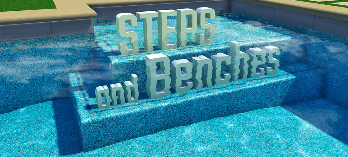 Easily Draw 3D Swimming Pool Steps and Benches