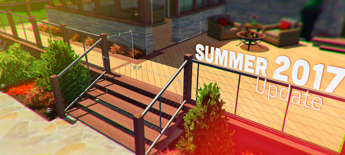 Summer 2017 Update - Wooden Decks and 3D Measurements