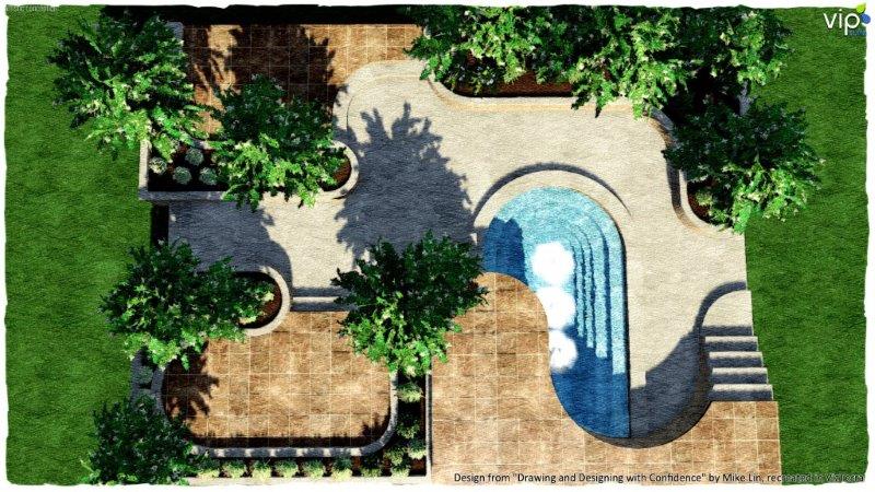 Arc_and_Tangent form composition in landscape design software Arc_and_Tangent form composition in landscape design software