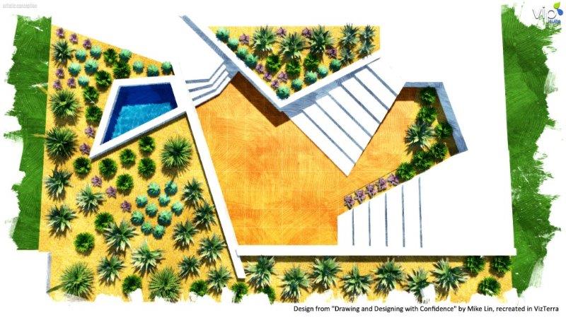 Irregular form composition in landscape design software Irregular form composition in landscape design software