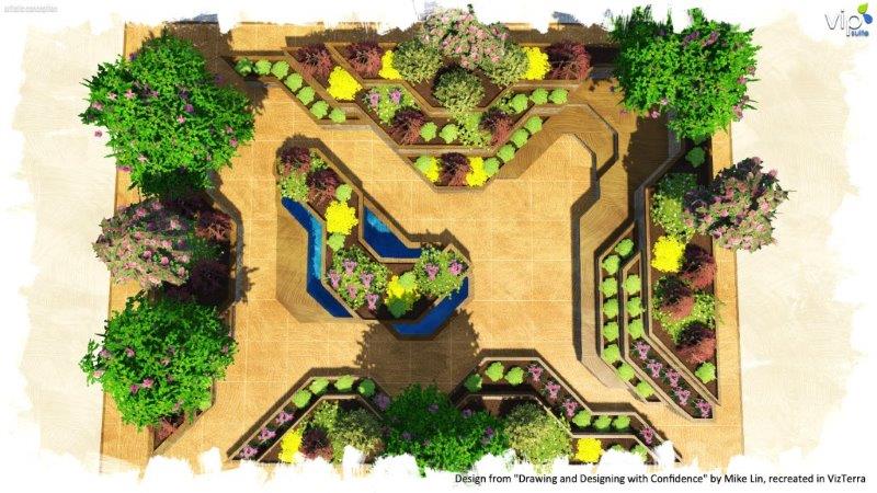 Rectilinear45 form composition in landscape design software Rectilinear45 form composition in landscape design software