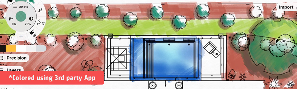 Color under your design with transparent layers Color under your design with transparent colors
