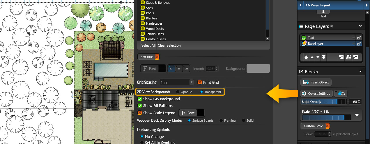 Transparent Background on 2D Views