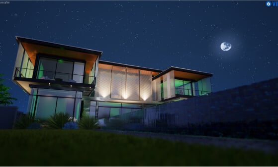 sketchup_House night