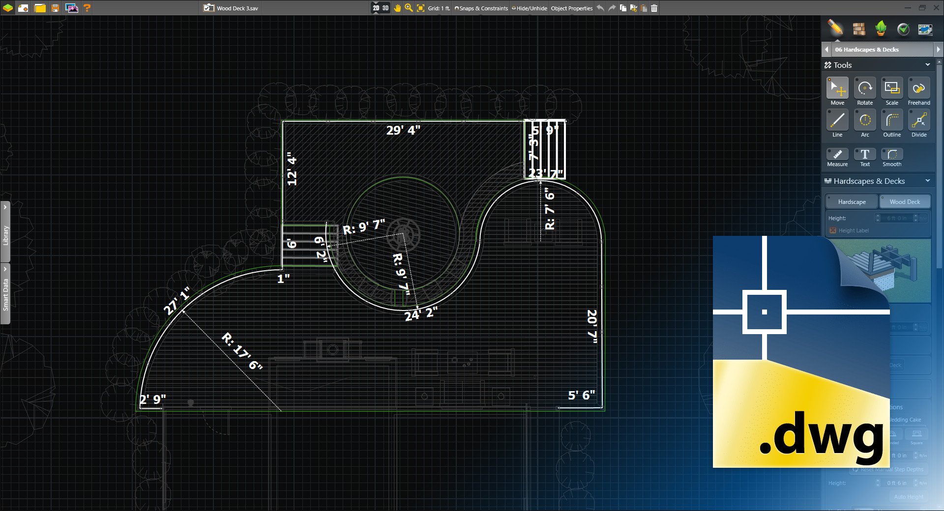  Import AutoCAD in Vip3D Pool and Landscape Design Software Construction Plans